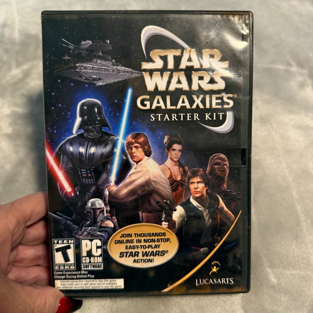 Star Wars Galaxies Starter Kit PC Replacement Disc 6 Including Case &‎ Manual